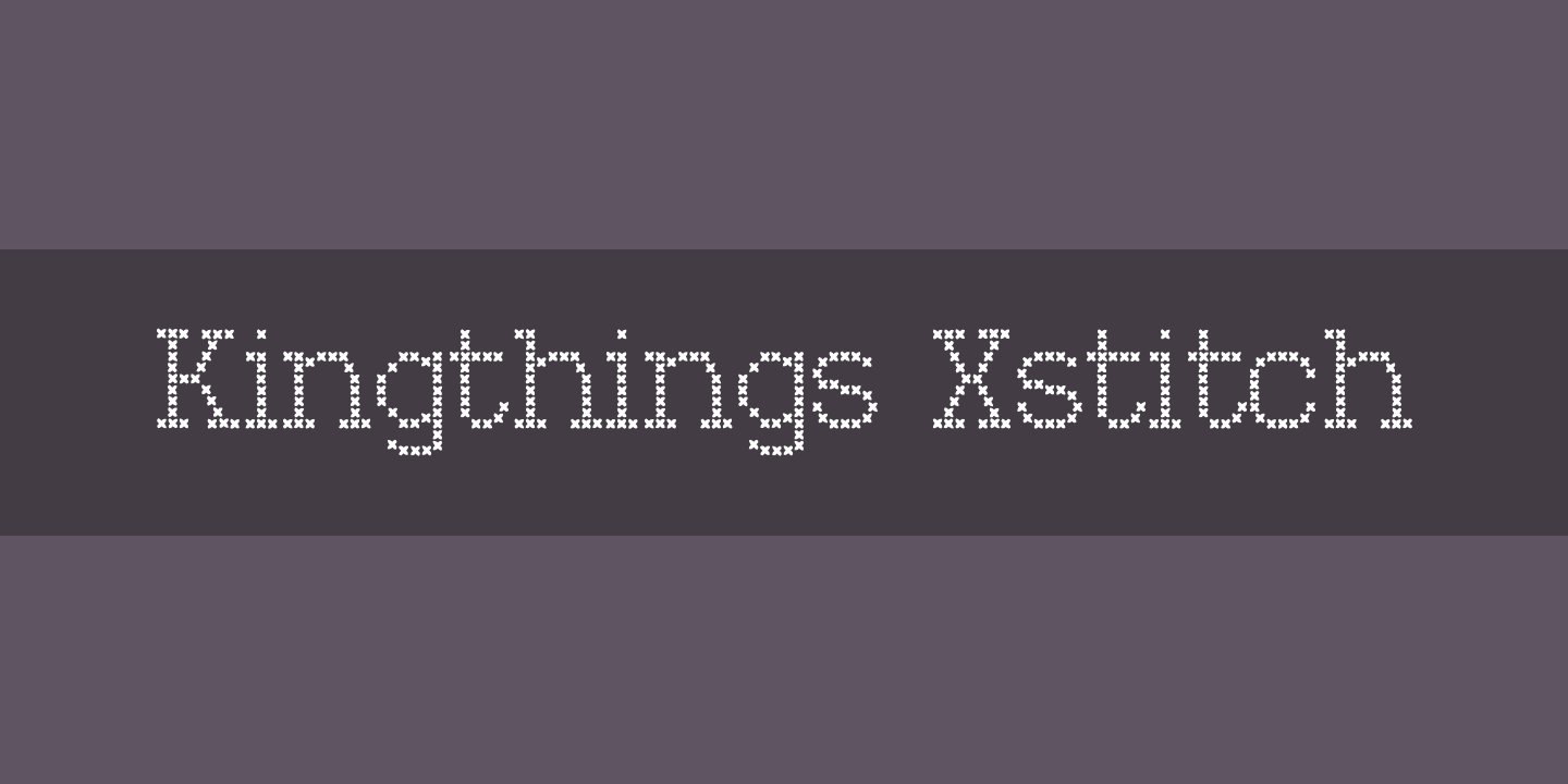 Beispiel einer Kingthings Xstitch Regular-Schriftart